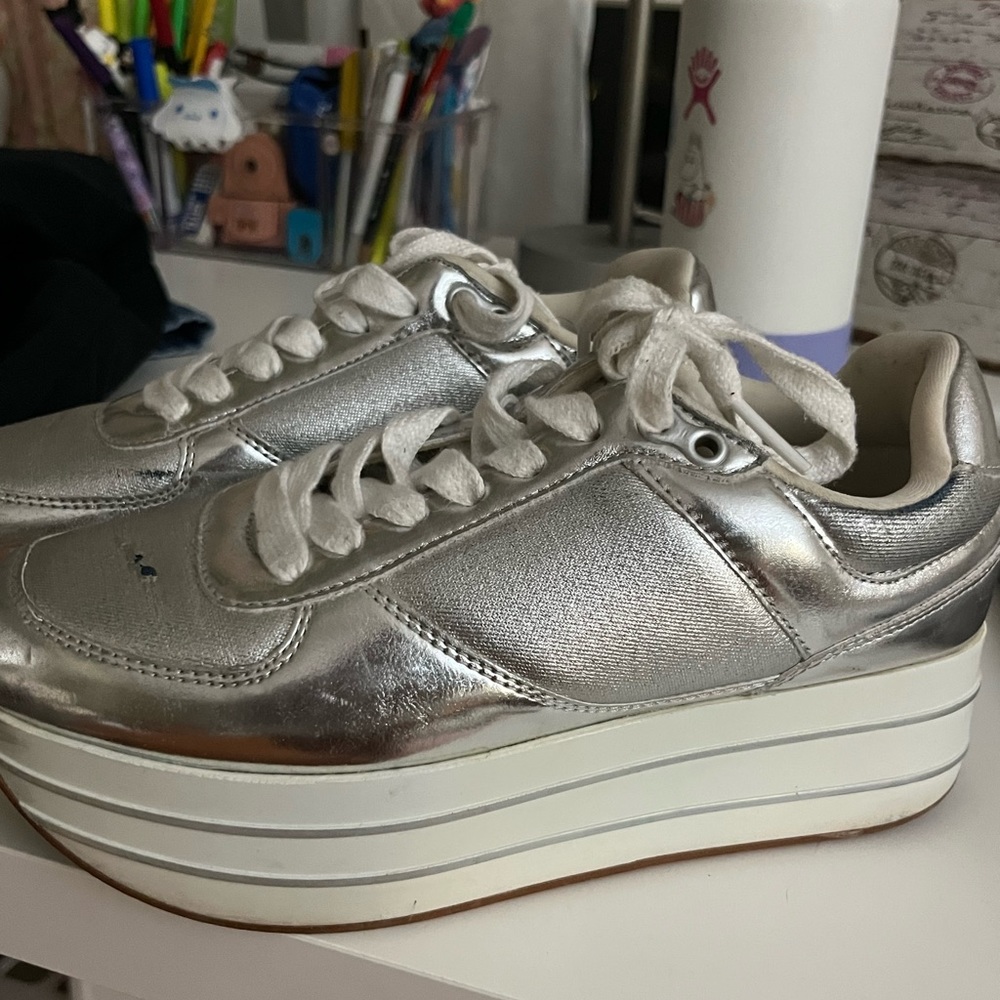 Zara silver shoes size 36